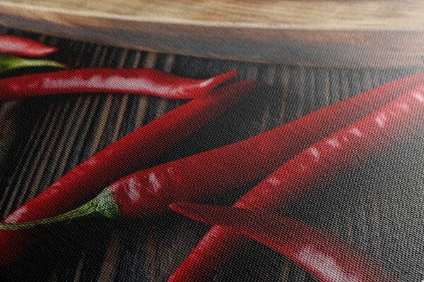 Obraz talerz z papryczkami chilli
