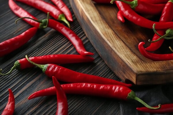 Obraz talerz z papryczkami chilli