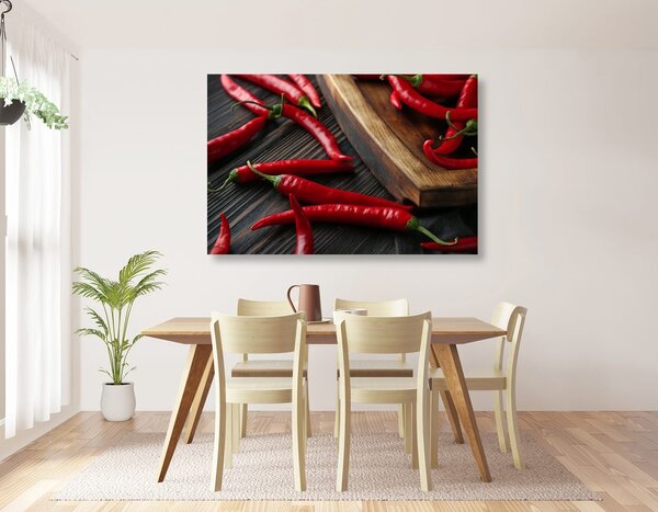 Obraz talerz z papryczkami chilli