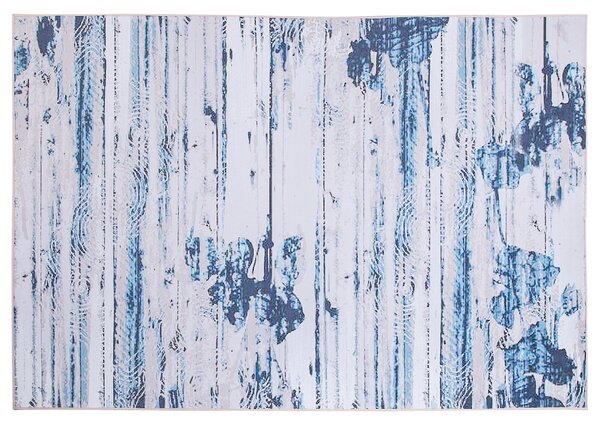 Nowoczesny dywan chodnik niebiesko-beżowy prostokątny 140 x 200 cm Burdur Beliani