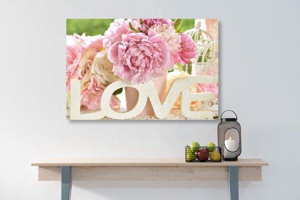 Obraz z romantycznym napisem Love