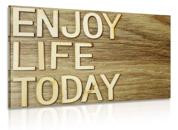 Obraz z cytatem - Enjoy life today