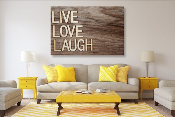 Obraz ze słowami - Live Love Laugh