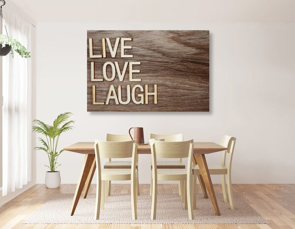 Obraz ze słowami - Live Love Laugh