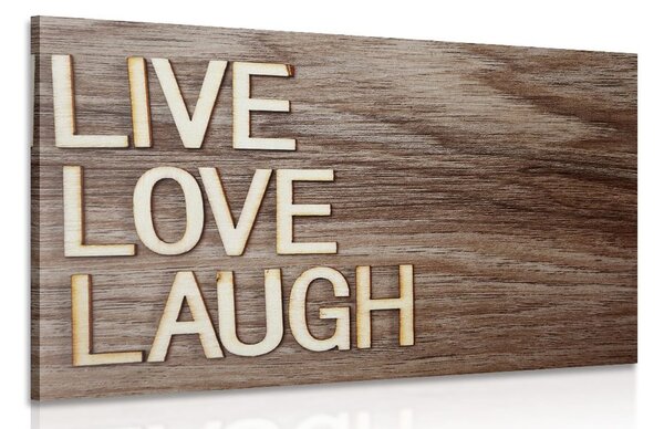 Obraz ze słowami - Live Love Laugh