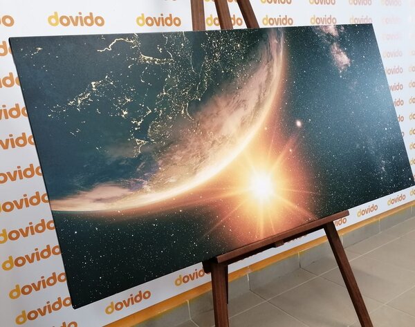 Obraz widok na słońce z kosmosu