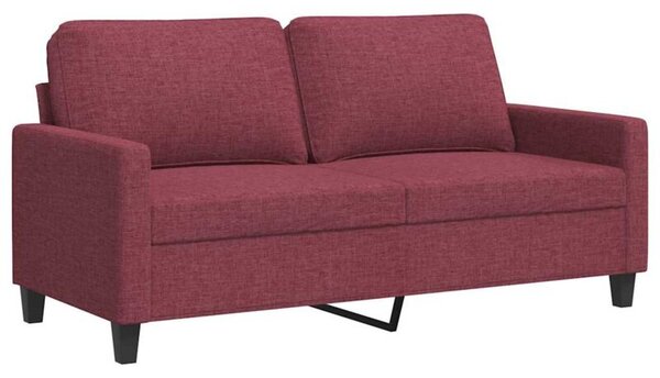 Sofa 2-osobowa, winna czerwieÅ, 140 cm, tapicerowana tkaninÄ