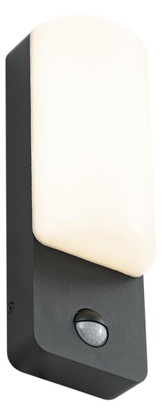 Zewnętrzna lampa ścienna czarna z czujnikiem ruchu, w zestawie LED - Shift
