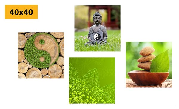 Zestaw obrazów przyjemna harmonia Feng Shui