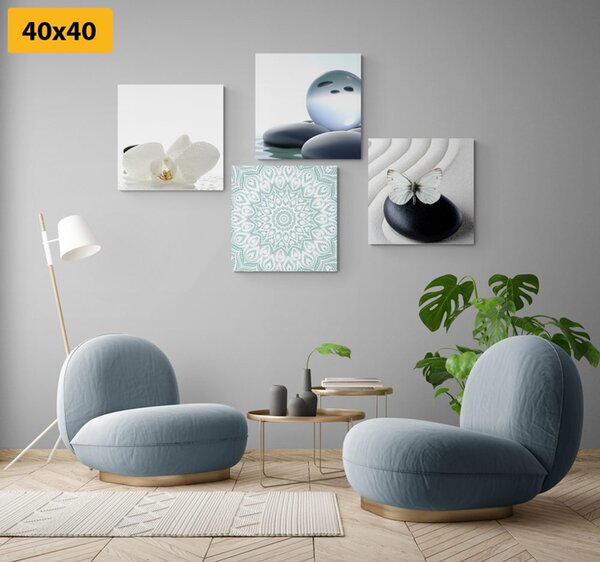 Zestaw obrazów Feng Shui w łagodnych odcieniach