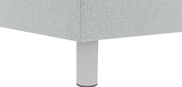 Tapicerowane łóżko kontynentalne CARINA 140x200 cm jasnoszare Materac: Materac sprężynowy Bonell