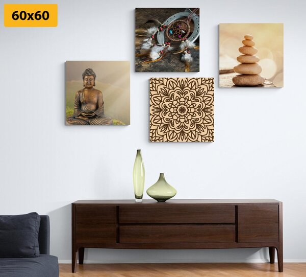 Zestaw obrazów harmonia i Budda