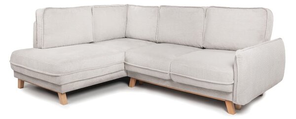 Beżowy sztruksowy rozkładany narożnik (lewostronny) Tori – Bonami Selection
