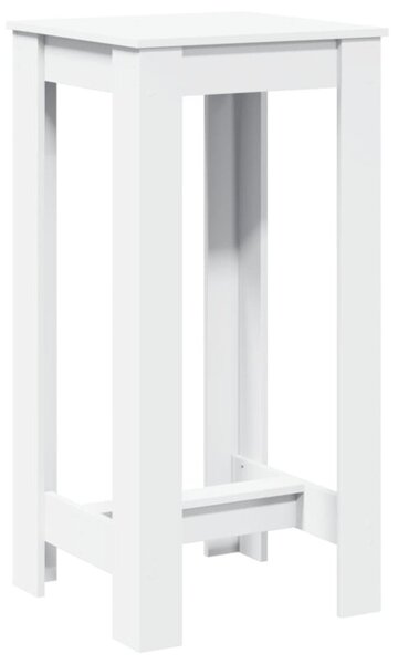 Stolik barowy, biały, 51x50x103,5 cm, materiał drewnopochodny