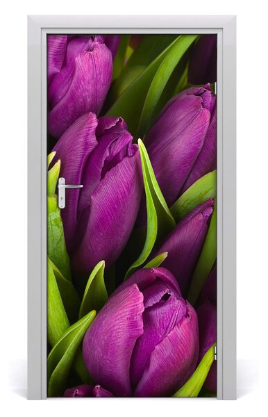 Naklejka samoprzylepna okleina Fioletowe tulipany