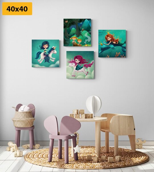 Zestaw obrazów magiczny świat