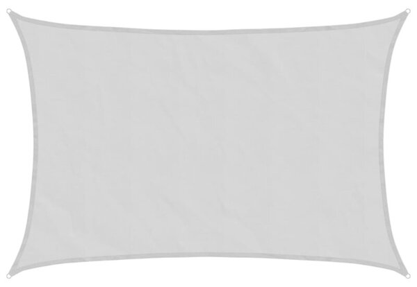 Żagiel przeciwsłoneczny, jasnoszary, 6x4 m, 100% poliester