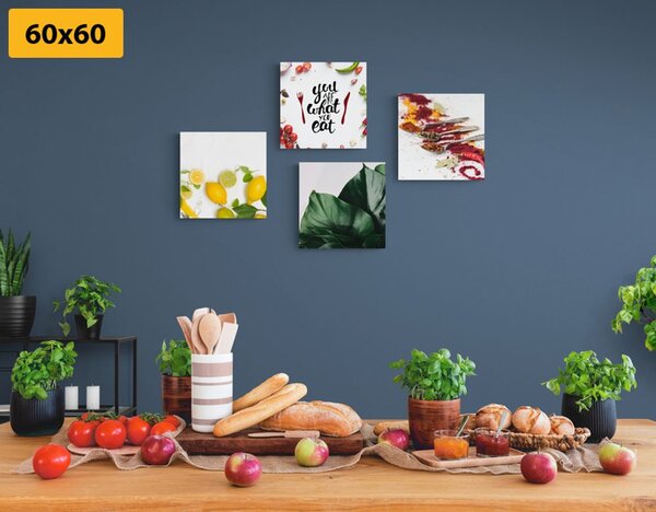 Zestaw obrazów do kuchni w ciekawym stylu