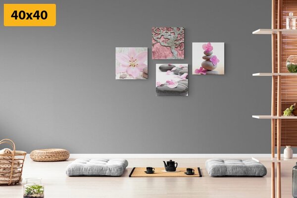 Zestaw obrazów delikatne kompozycje Feng Shui