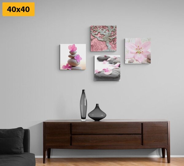 Zestaw obrazów delikatne kompozycje Feng Shui