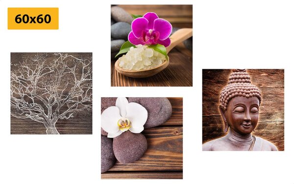 Zestaw obrazów Feng Shui w naturalnym designie