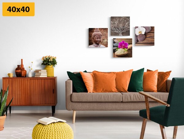 Zestaw obrazów Feng Shui w naturalnym designie