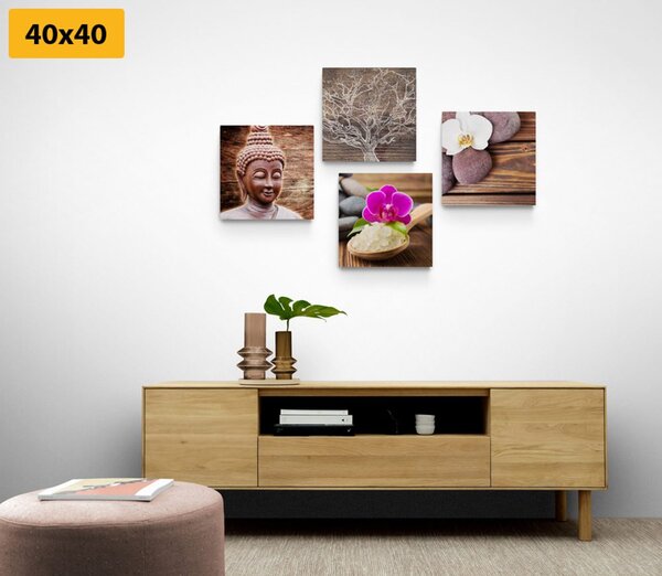 Zestaw obrazów Feng Shui w naturalnym designie