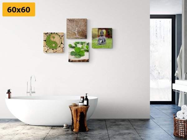 Zestaw obrazów Feng Shui z elementami przyrody
