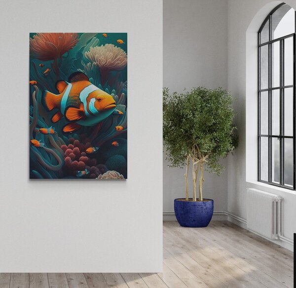 Obraz surrealistyczny klaun