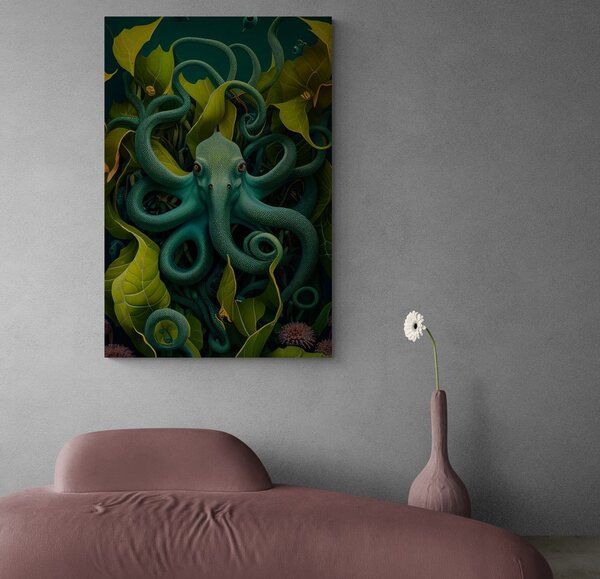 Obraz surrealistyczna ośmiornica