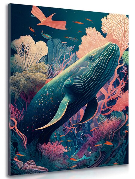 Obraz surrealistyczny wieloryb