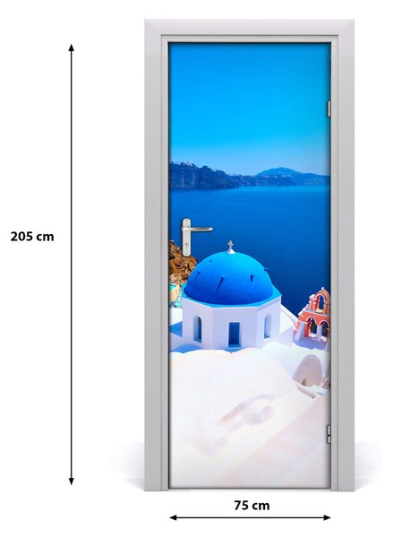 Fototapeta samoprzylepna na drzwi Santorini Grecja