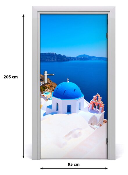 Fototapeta samoprzylepna na drzwi Santorini Grecja