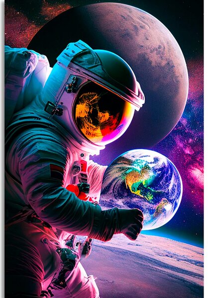 Obraz astronauty podczas misji kosmicznej
