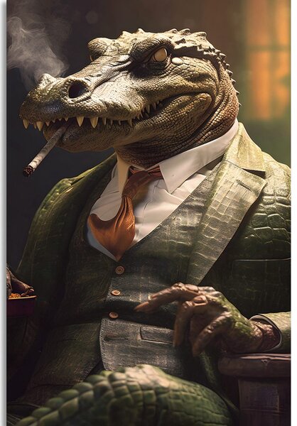 Obrazy zwierzęcy gangster krokodyl