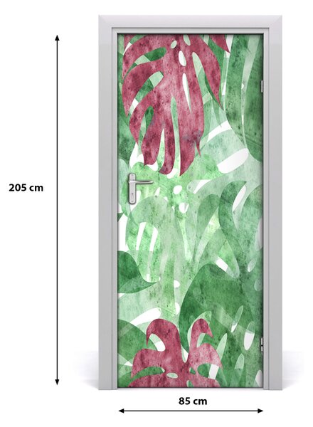 Okleina samoprzylepna fototapety na drzwi Monstera
