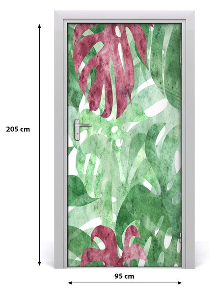 Okleina samoprzylepna fototapety na drzwi Monstera