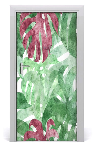Okleina samoprzylepna fototapety na drzwi Monstera