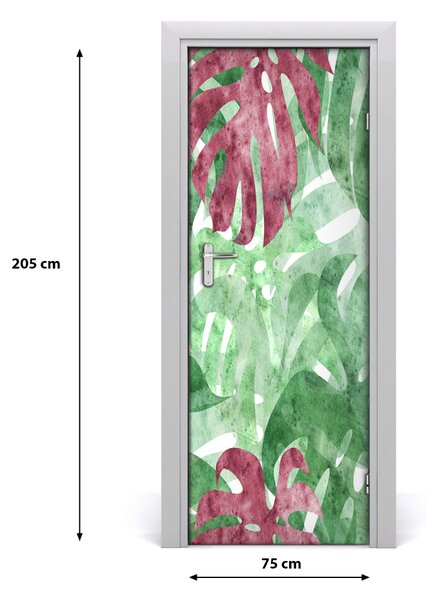Okleina samoprzylepna fototapety na drzwi Monstera