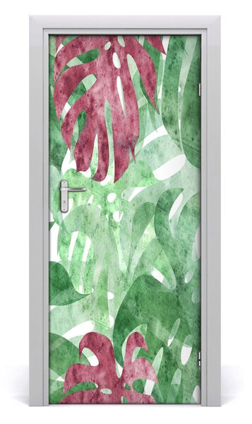 Okleina samoprzylepna fototapety na drzwi Monstera