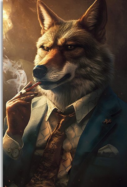 Obraz zwierzęcy gangster wilk