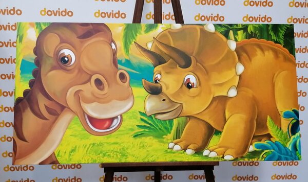 Obraz wesołe dinozaury