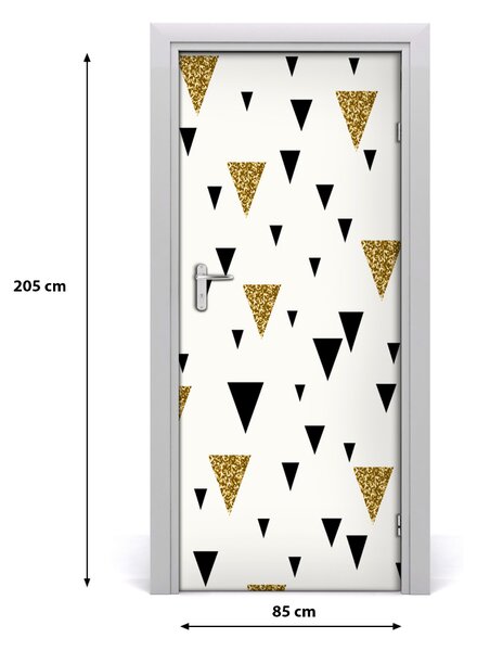 Naklejka fototapeta na drzwi Trójkąty tło