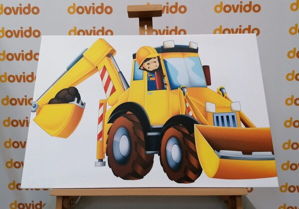 Obraz dziecięca koparka