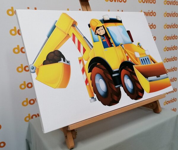 Obraz dziecięca koparka