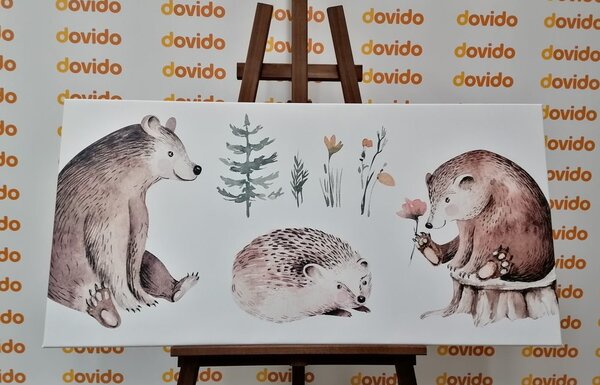 Obraz zwierzątka na spotkaniu w lesie