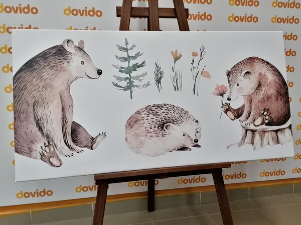 Obraz zwierzątka na spotkaniu w lesie