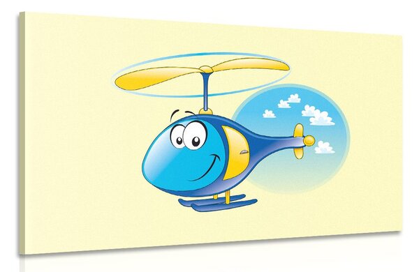 Obraz helikopter w chmurach