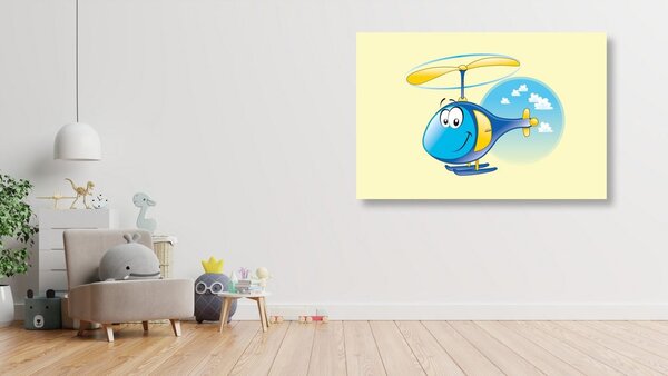 Obraz helikopter w chmurach