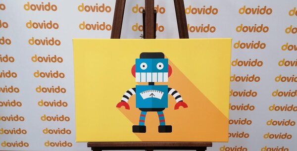 Obraz wesoły robot